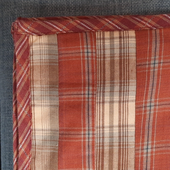 Set 4 Placemats Tablemat Cotton Flag Cream Tan Rust 12" x 18" Washable Patriotic - Picture 4 of 6